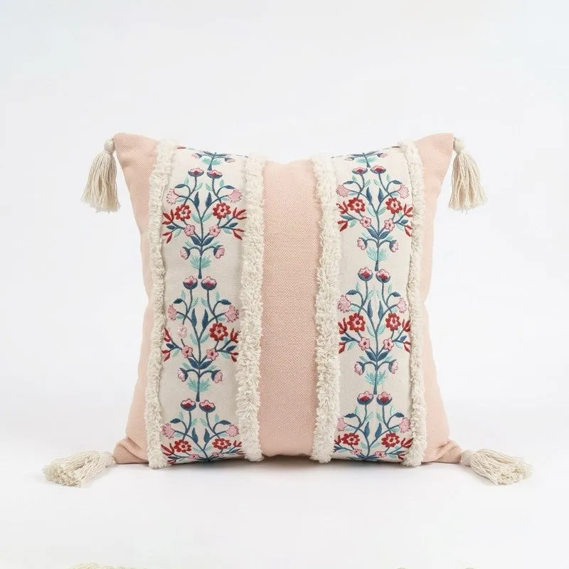 Craft Bloom Embroidered Cushion Cover - Peach media 6