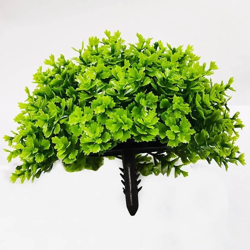 Faux Green Bush (9 cms) - Set Of Four media 5