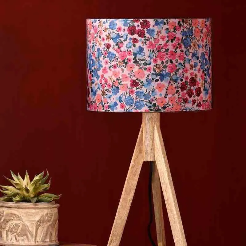 Stamped Wooden Table Lamp - Multicolor media 3