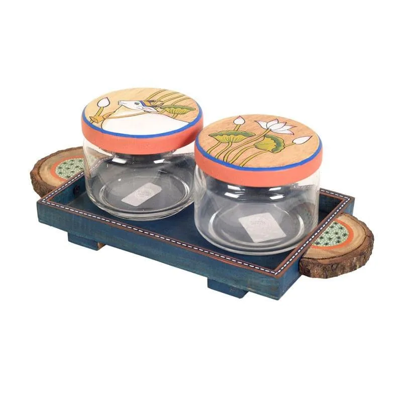 Lotus Haven Storage Jar With Tray (150 ml) - Set Of Two media 3