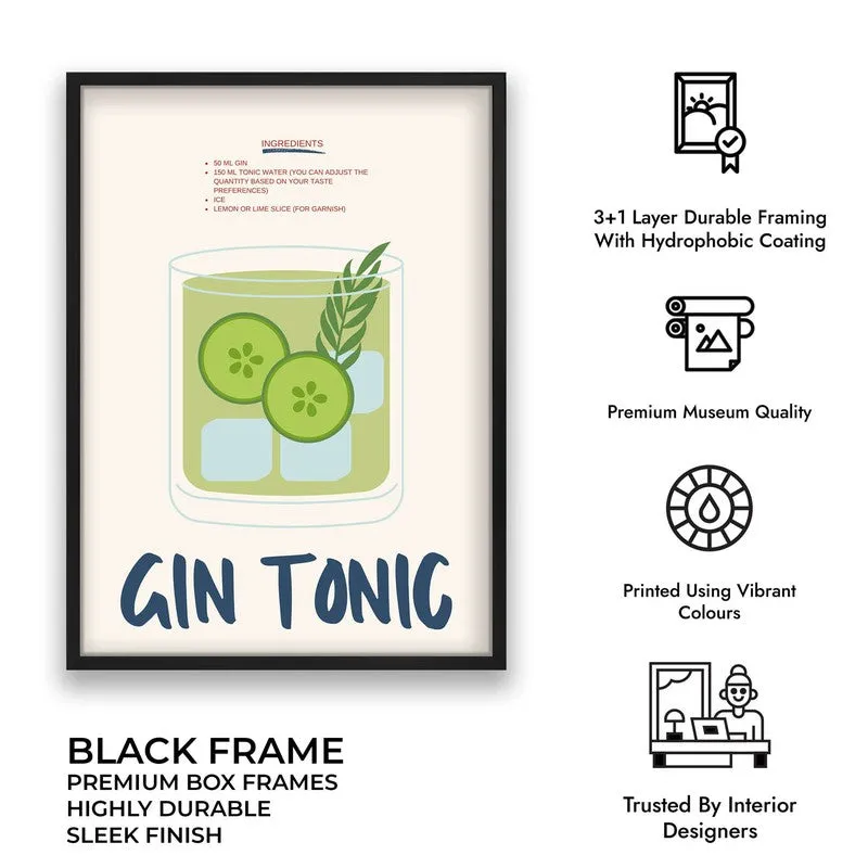 GinTonic Archival Canvas Wall Art - Black media 9