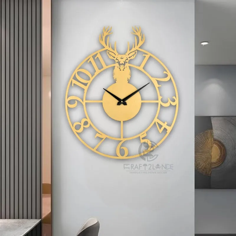 Golden Silent Wall Clock - Gold media 3