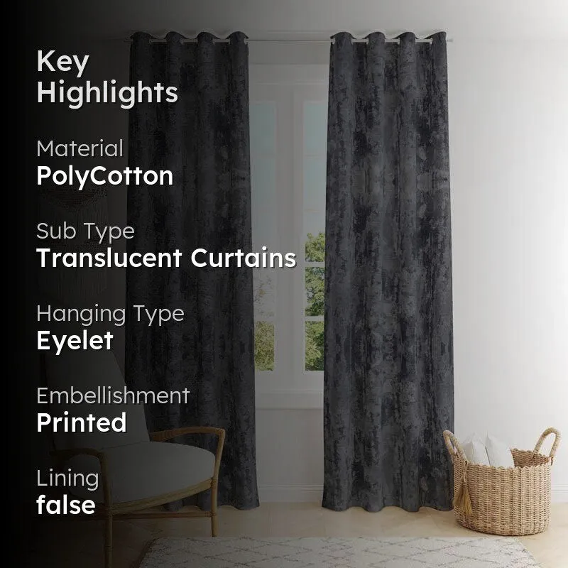 Aviothic Jacquard Single Curtain (Charcoal) media 2