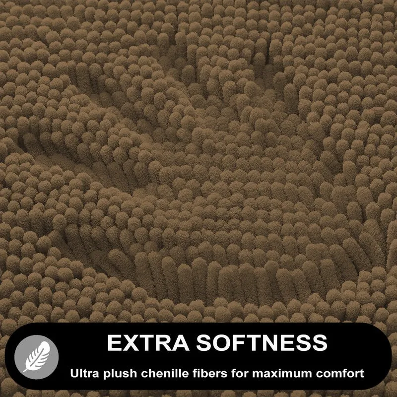 MonoSoft Microfiber Bath Mats (Brown) - Set Of Two media 5