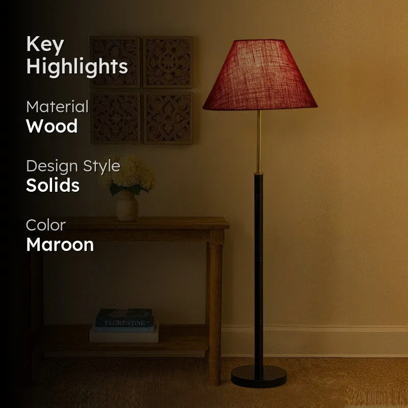 Dream Line Wooden Floor Lamp - Maroon media 2