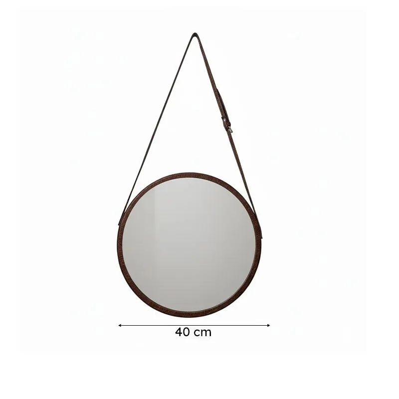 Maku Hanging Wall Mirror - Brown media 8