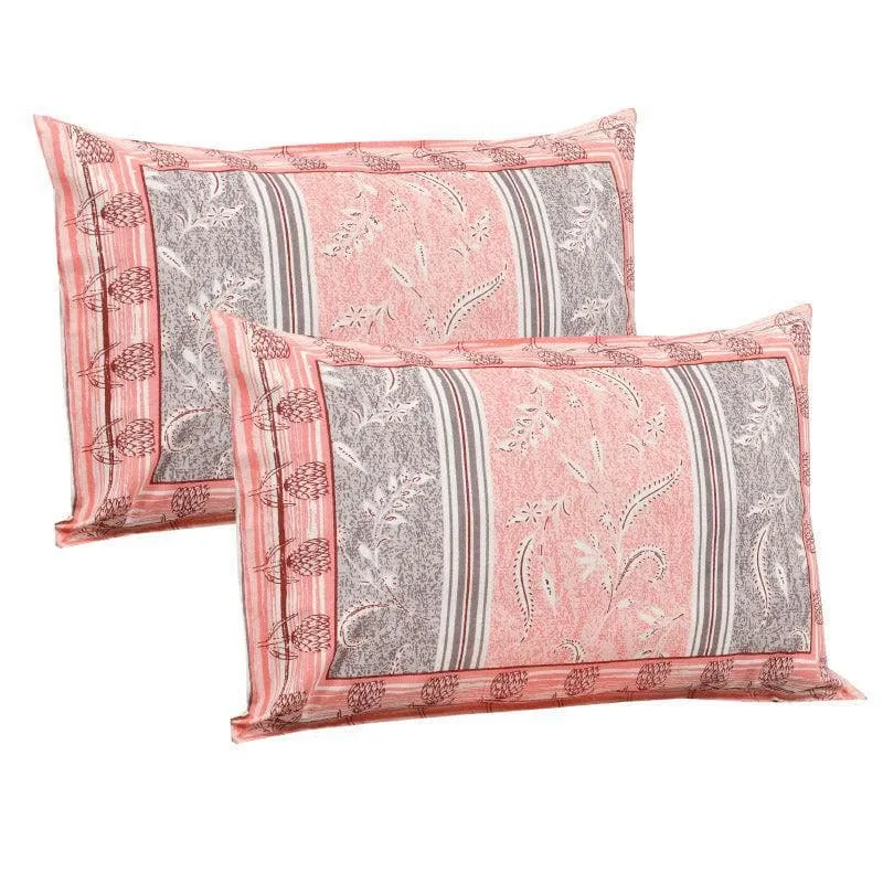 Sumina Printed Cotton Bedsheet (Coral) - 160 TC media 4