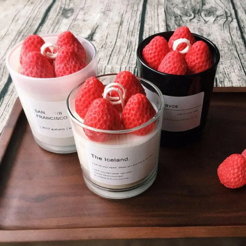 Strawberry Delight Scented Jar Candle media 7