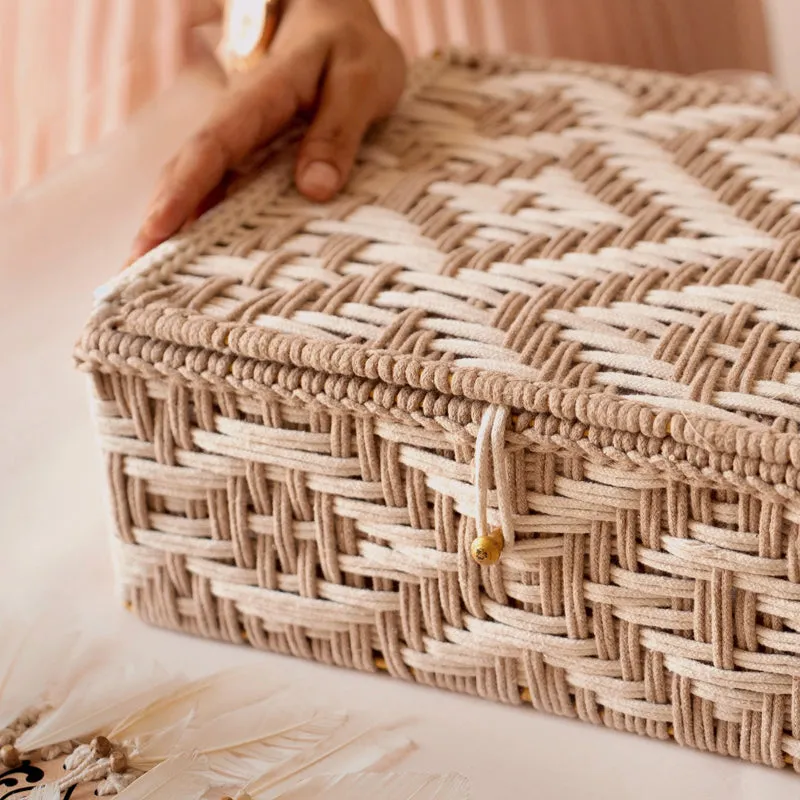 Weavra Macrame (Metal,Cotton) Storage Basket media 5