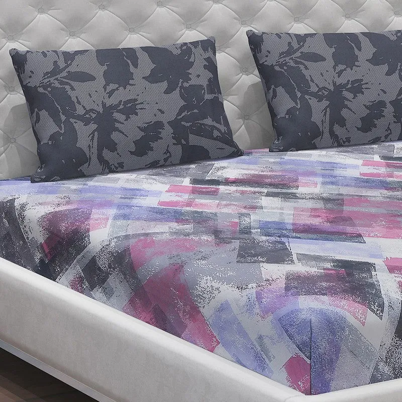 Monte Carlo Modern Muse Cotton Bedsheet (Grey) - 104 TC media 5
