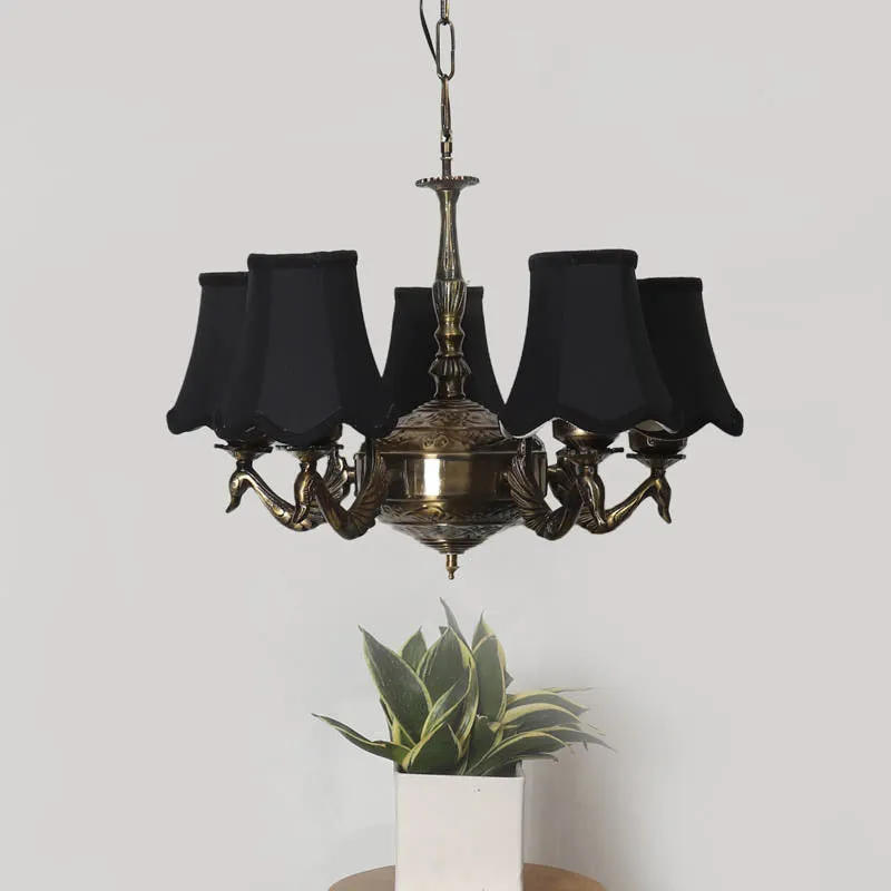 Mayuka Conical Golden Antique Ceiling Lamp media 2