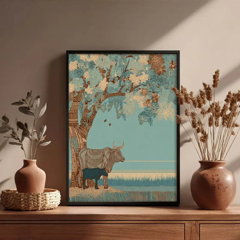 Shantivan Canvas Wall Painting With Black Frame media 3