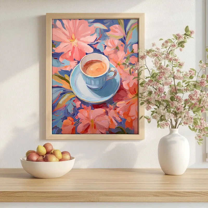 Floral Brewery Archival Canvas Wall Art - Brown media 1