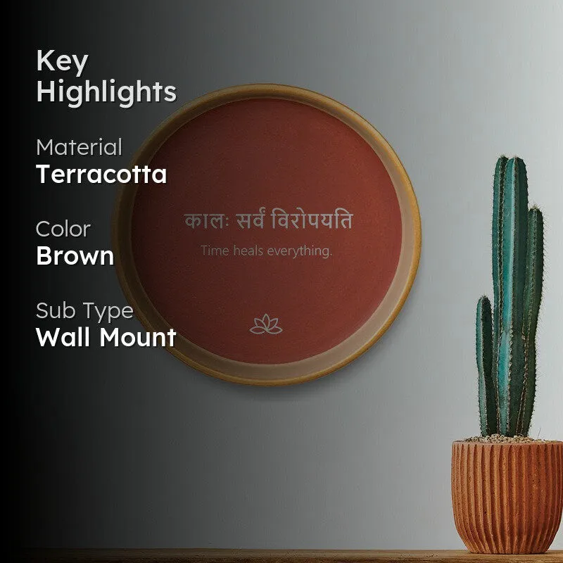 Time Heals Everything Terracotta Wall Plate media 2