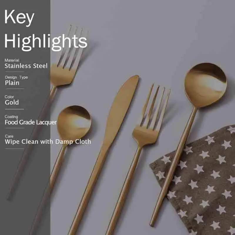 Miaa Cutlery (Gold)- Set Of Five media 6