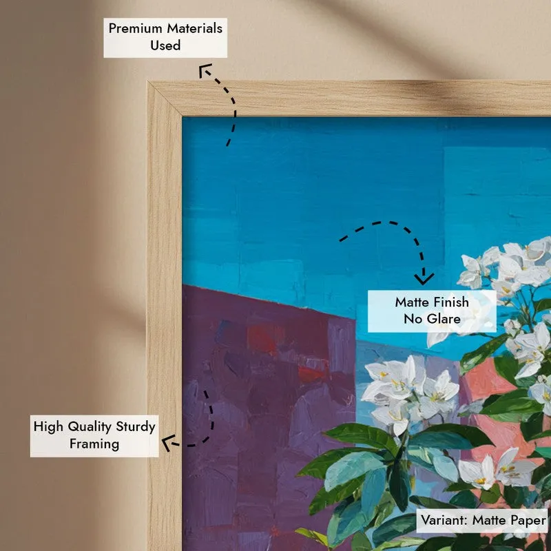 Corner Bloom Canvas Wall Painting - Brown Frame media 7