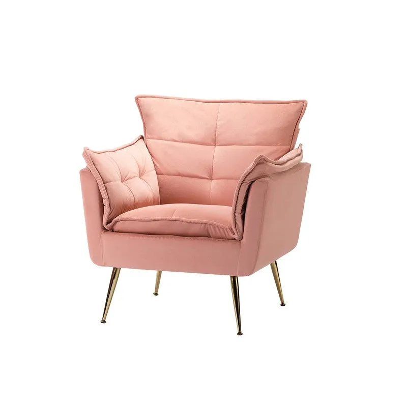 Contura Neem Wood Accent Chair - Pink media 3