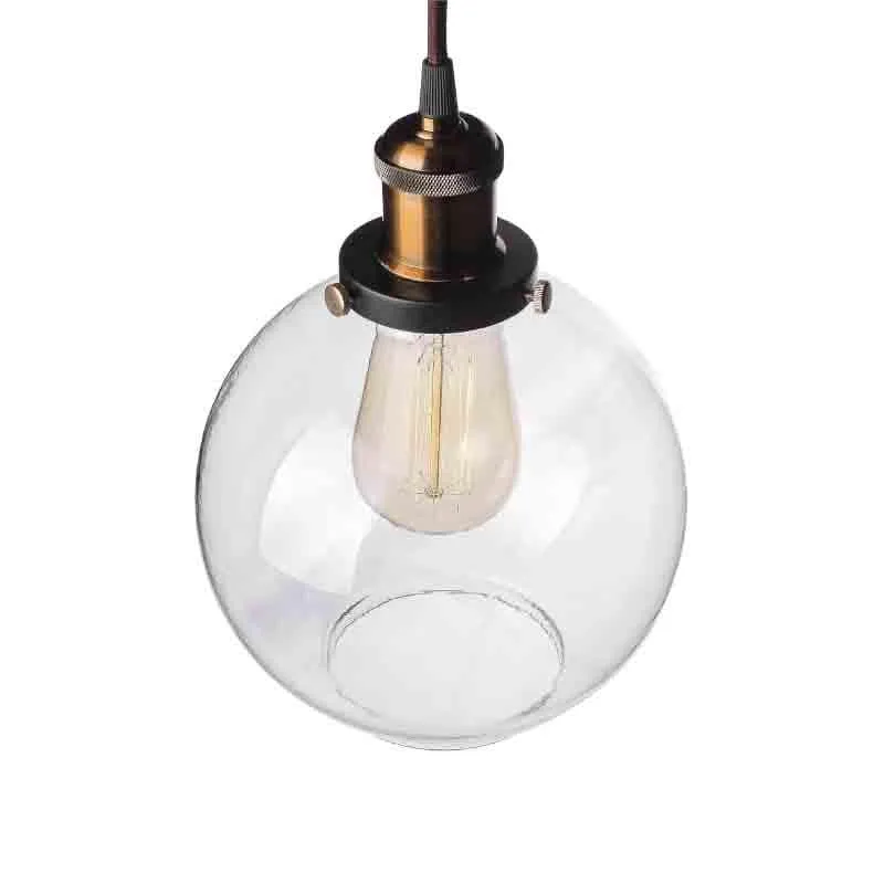 Vintage Orb Glass Ceiling Lamp - Transparent media 5