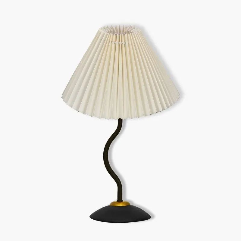 LustraCraft Handcrafted Metal Table Lamp - OffWhite,Black media 4