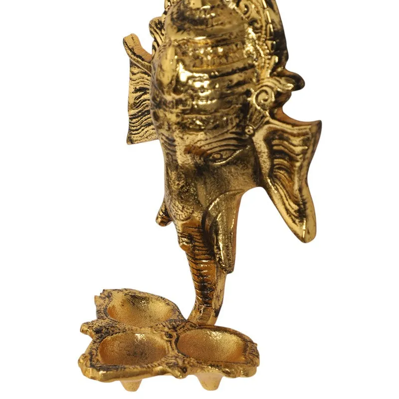 Ganesh Wall Hanging Diya - Gold media 6