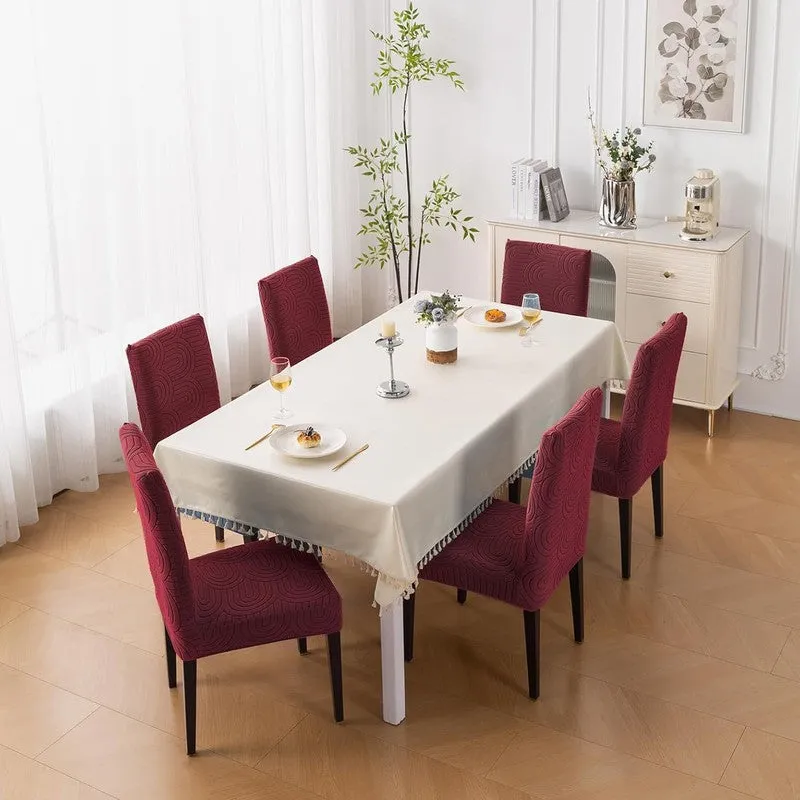 Nexo Fit Chair Cover (Maroon) - Set Of Six media 1