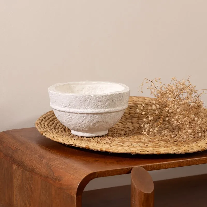 Fig Living Paper Mache Bowl - 001 (Off-White) media 1