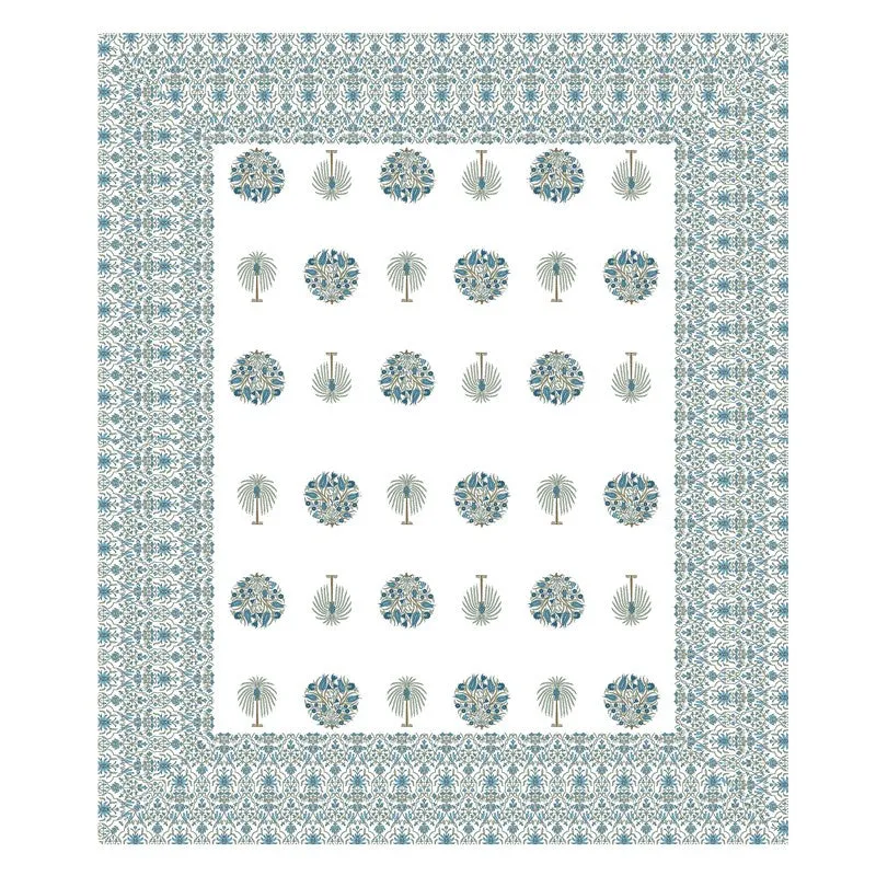Royal Weave Cotton Bedsheet (Blue,White) - 120 TC media 4