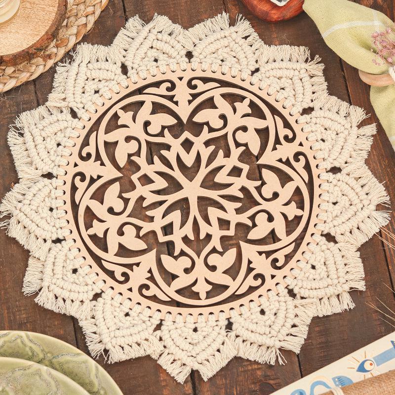 Boho Artsy Handcrafted Macrame Placemat - Single Piece media 3