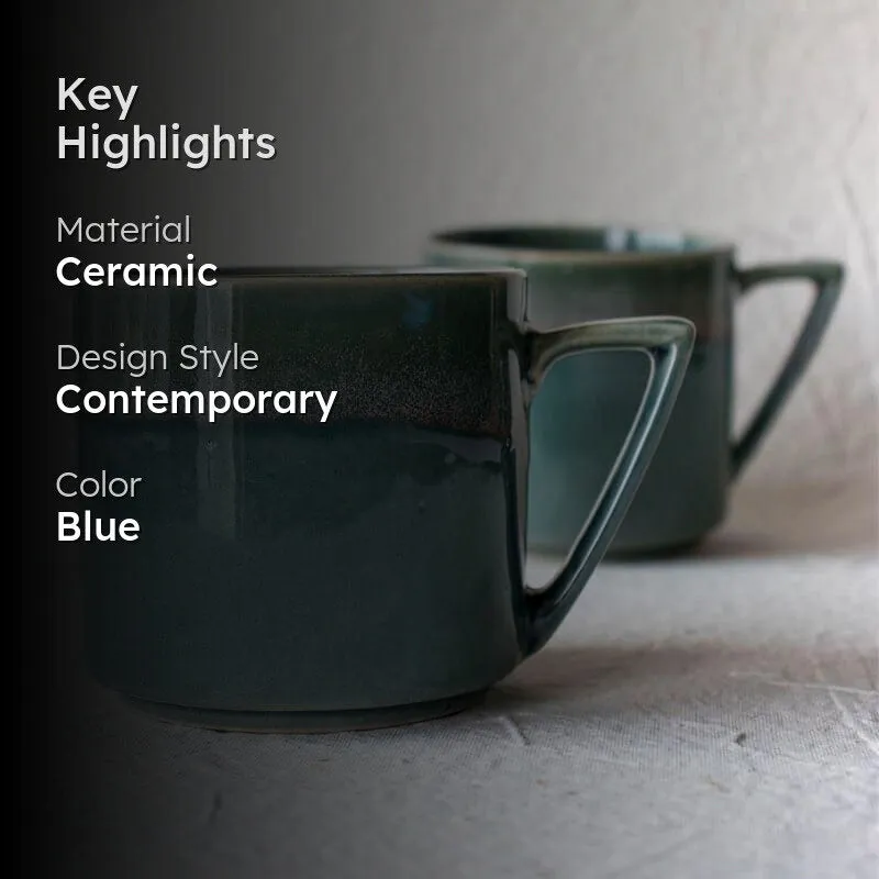 Igneous Ceramic Coffee Mug (440 mL Each) - Set of Two media 2