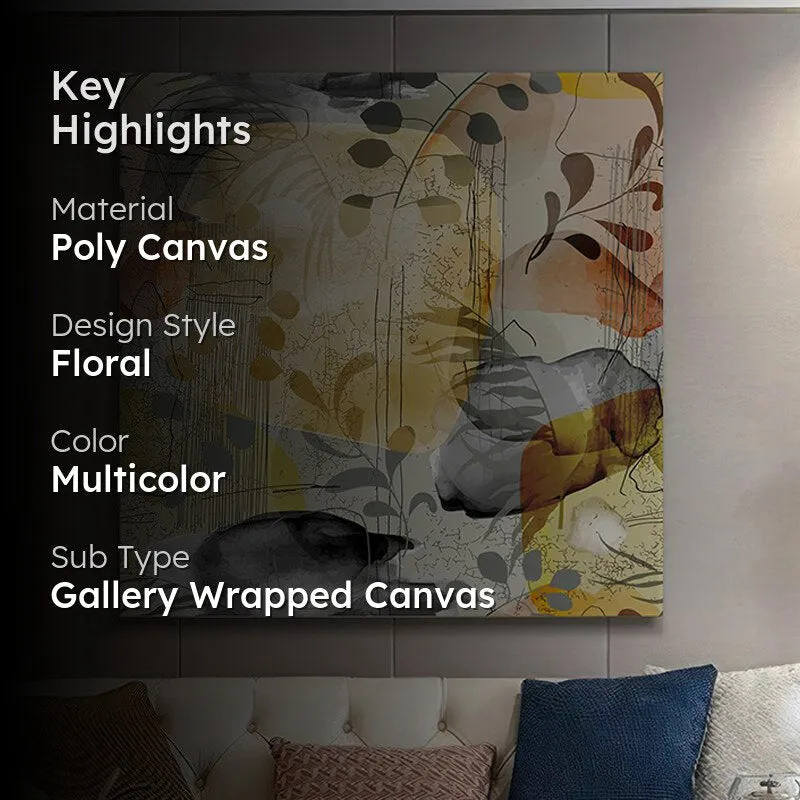 Abstract Organic Shapes Poly Canvas Wall Painting media 2