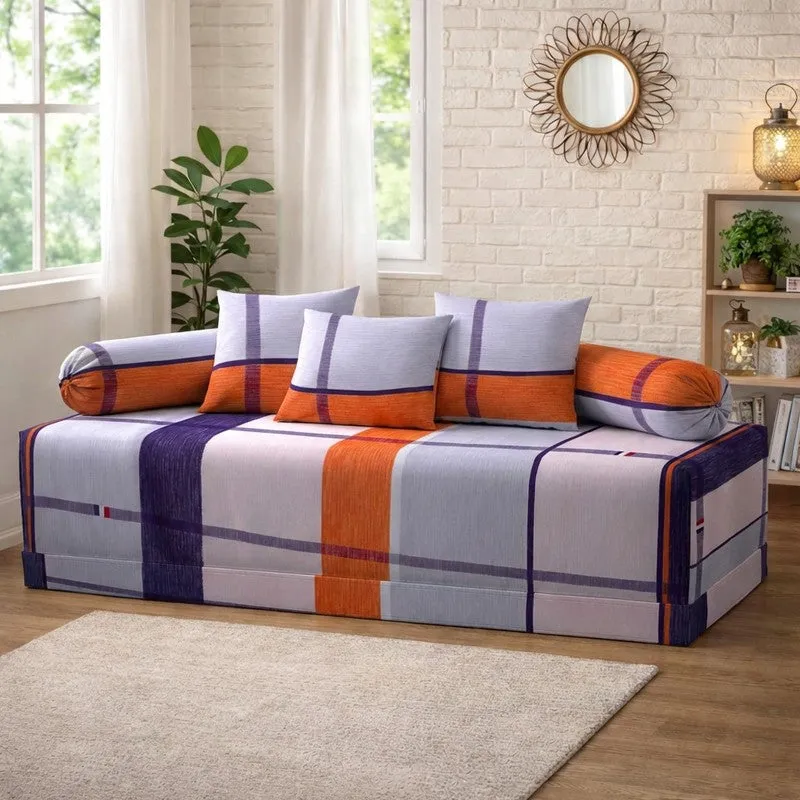 Tavora Printed Diwan Set - Six Piece Set media 1