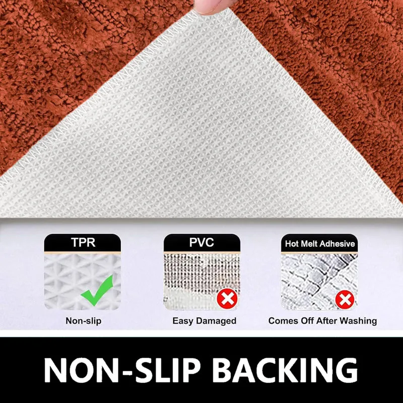 Scotch Maze Microfiber Bath Mat - Burnt Orange media 4