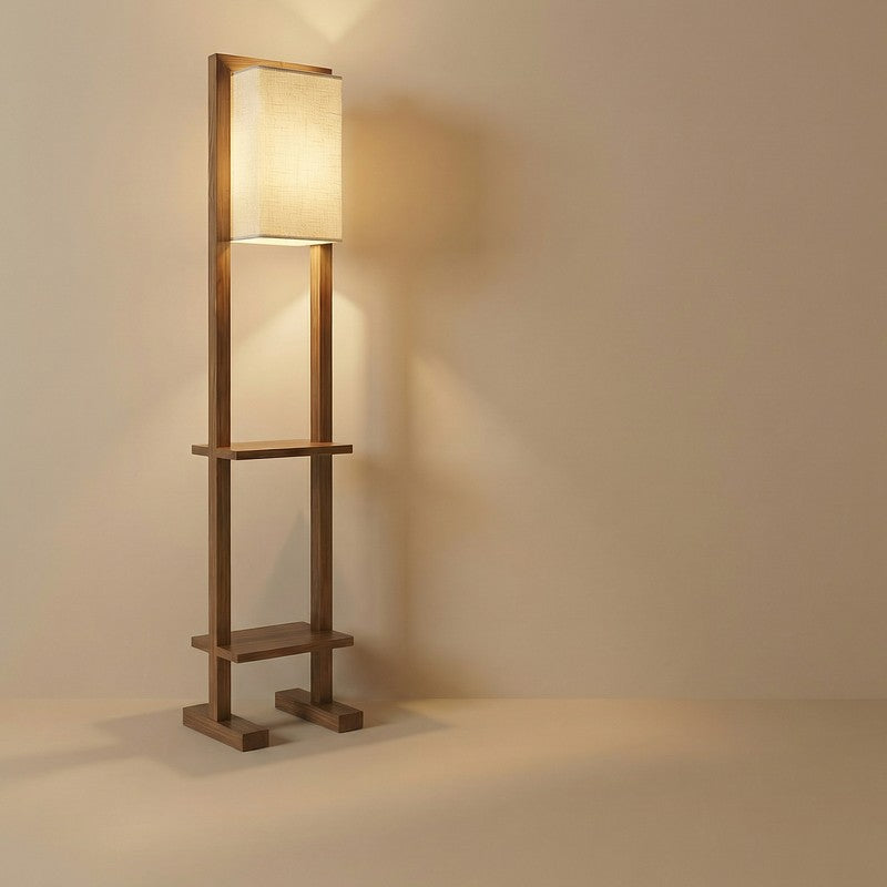 Boreal Wooden Floor Lamp With Fabric Shade media 6