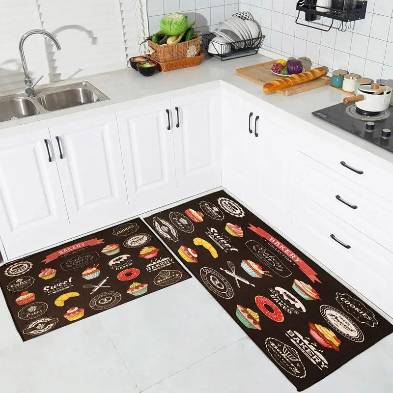 Home Bake Kitchen Nylon Runner Rug - Set Of Two media 1