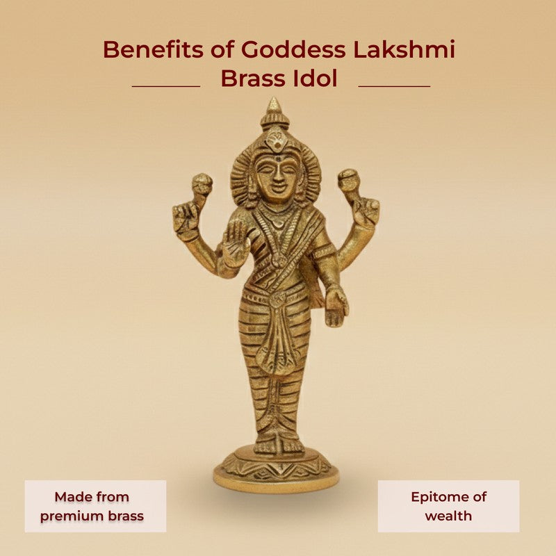 Sri Mahalaxmi Divine Brass Idol media 6