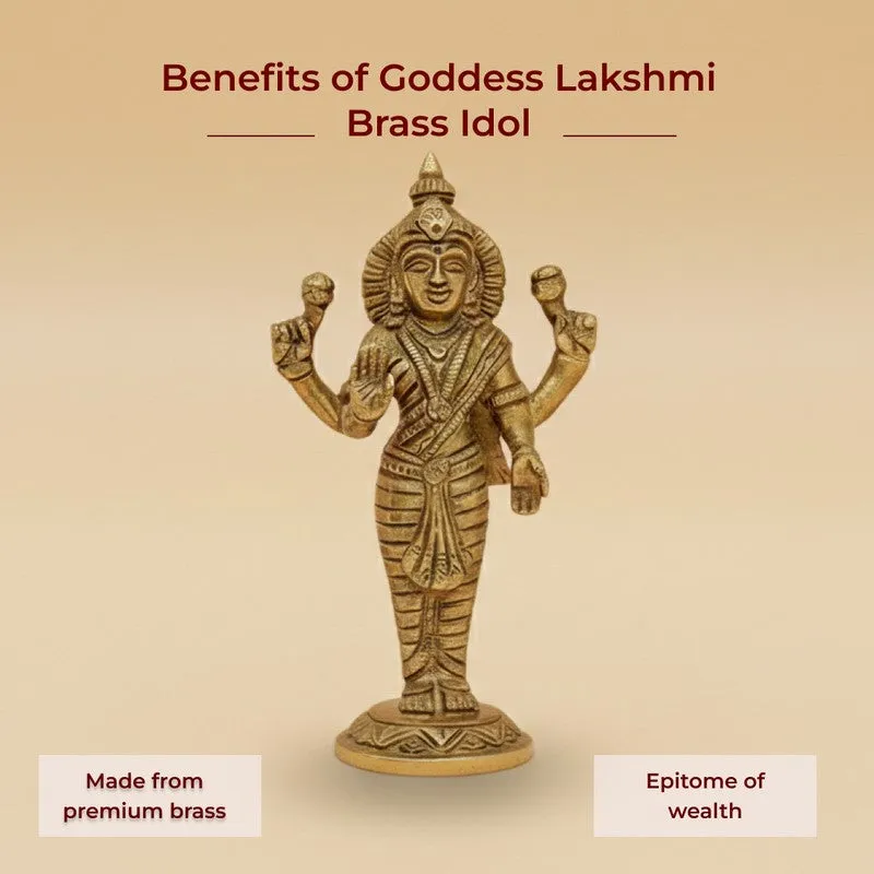Sri Mahalaxmi Divine Brass Idol media 6