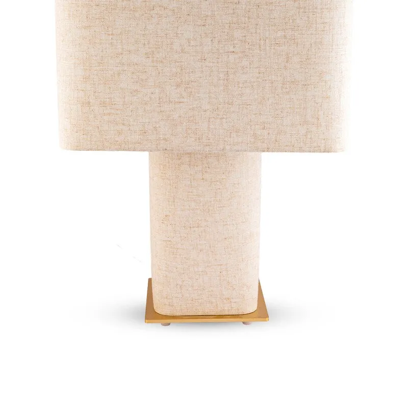 AarviDecor Stratford Decorative Fabric Table Lamp - Beige media 7