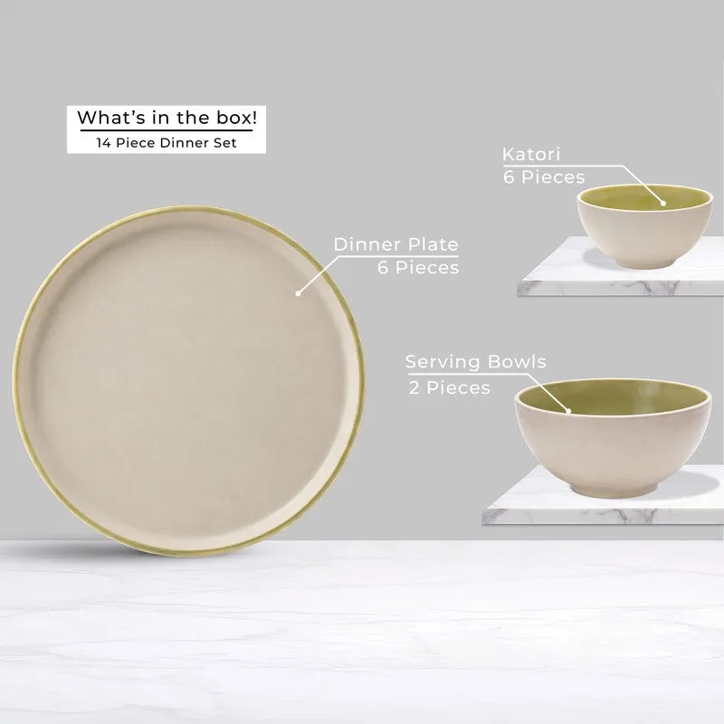 Aarunya Ceramic Dinner Set - 14 Piece Set media 3