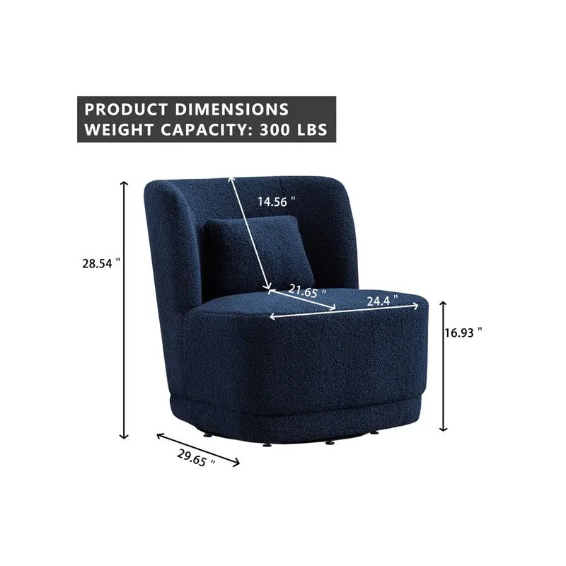 Urbano Neem Wood Accent Chair - Blue media 6
