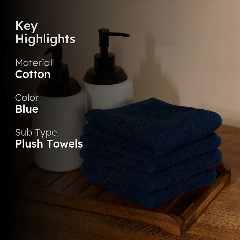 Bodil Face Towel (Navy Blue) - Set Of Four media 2