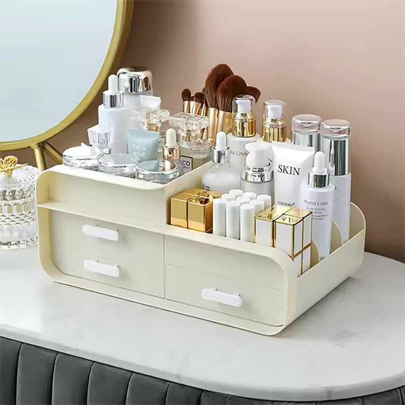 The Stash Bash Plastic Cosmetic Organiser - Beige media 3