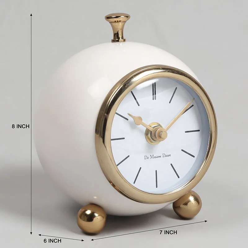 Annum Analog Table Clock - White media 5