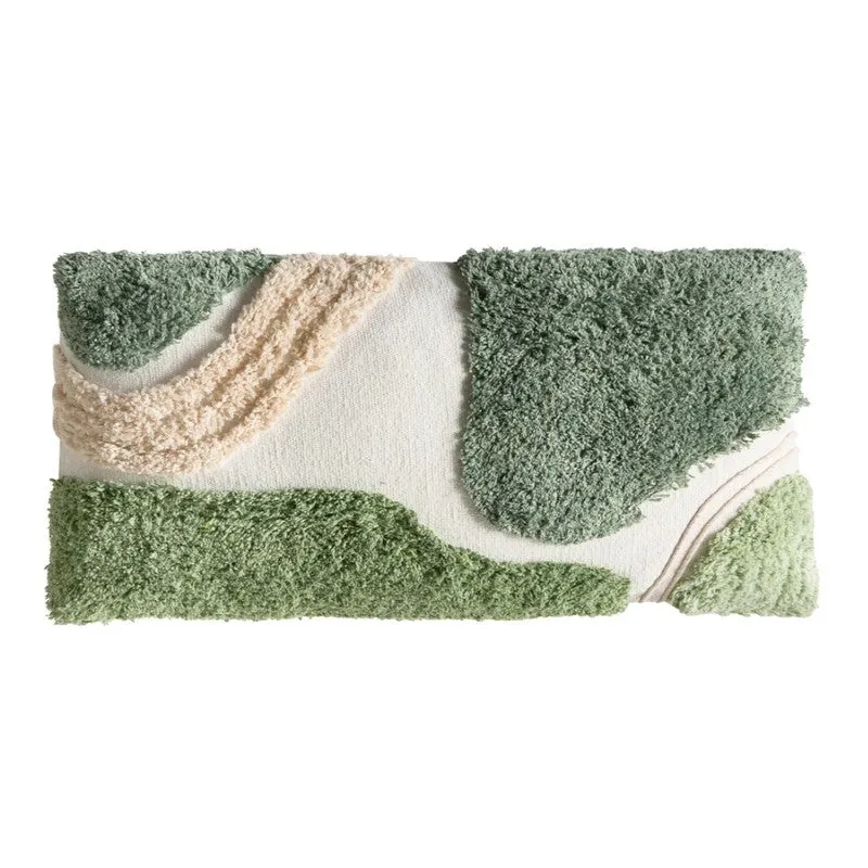 Soft Charm Tufted Cotton Cushion Cover (Green) - Set of Three - 8