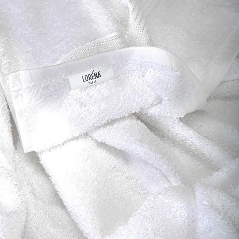 Nuage Cotton Bath Towel (Blue & White) - Set Of Two media 5