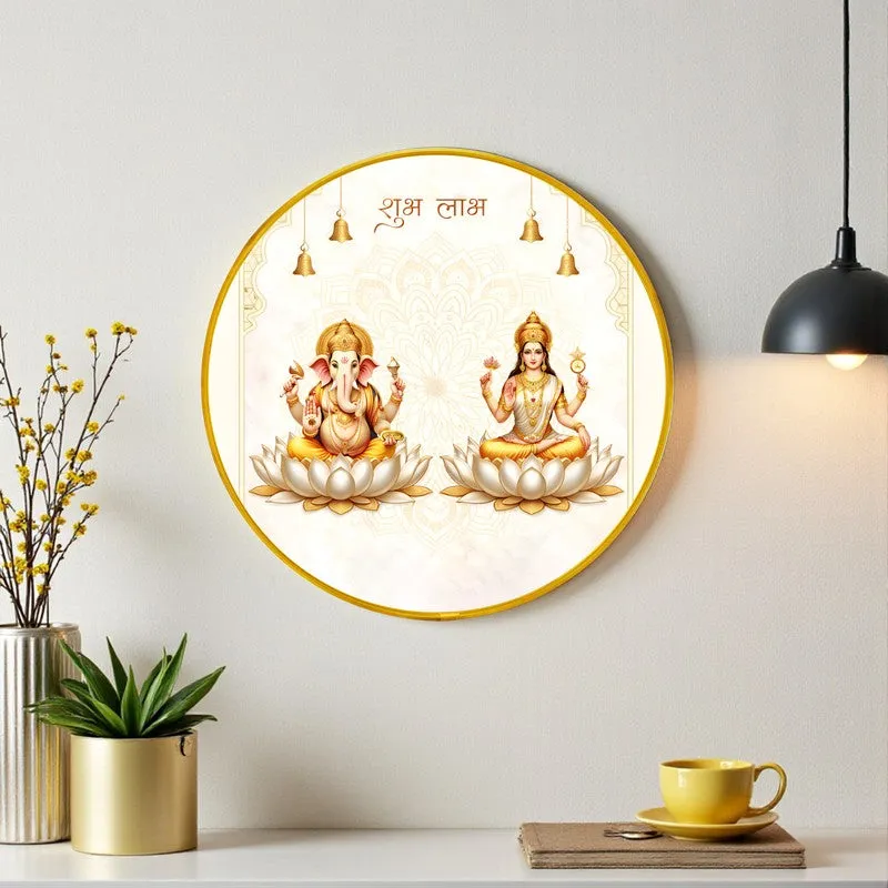 Shubh Labh Paper Wall Painting With PVC Frame media 1