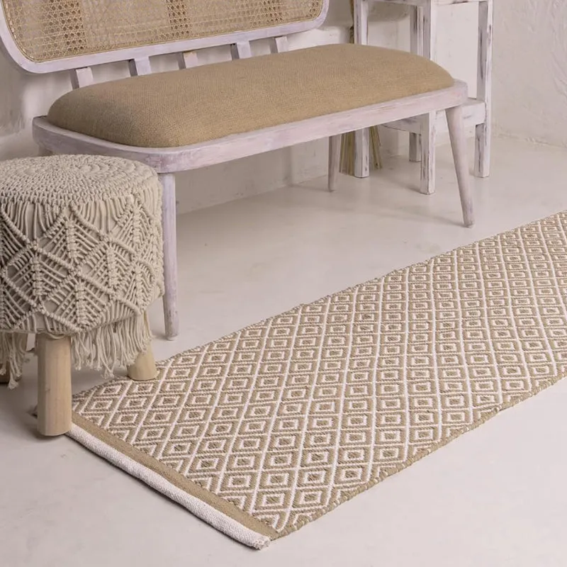 Earthica Cotton Runner Rug - Beige media 4