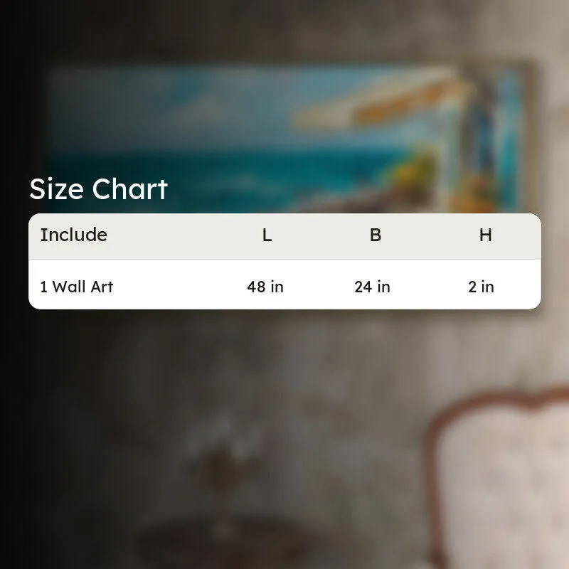 Azure Escape Canvas Wall Painting With Frame media 6