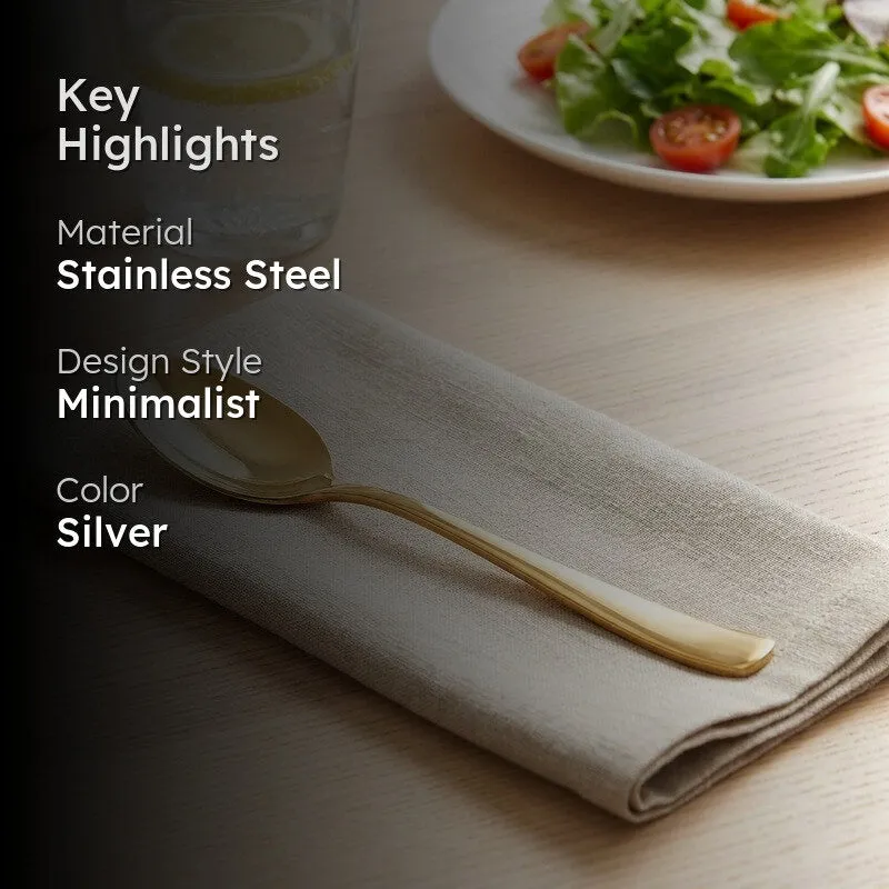 Caviar Stainless Steel Long Serving Spoon media 2
