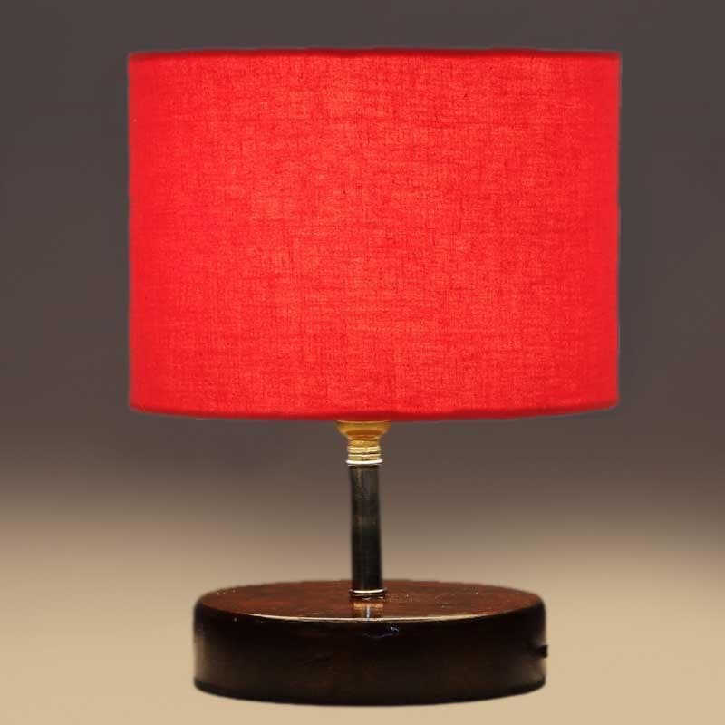 Helios Glow Fabric Table Lamp - Red,Brown media 4
