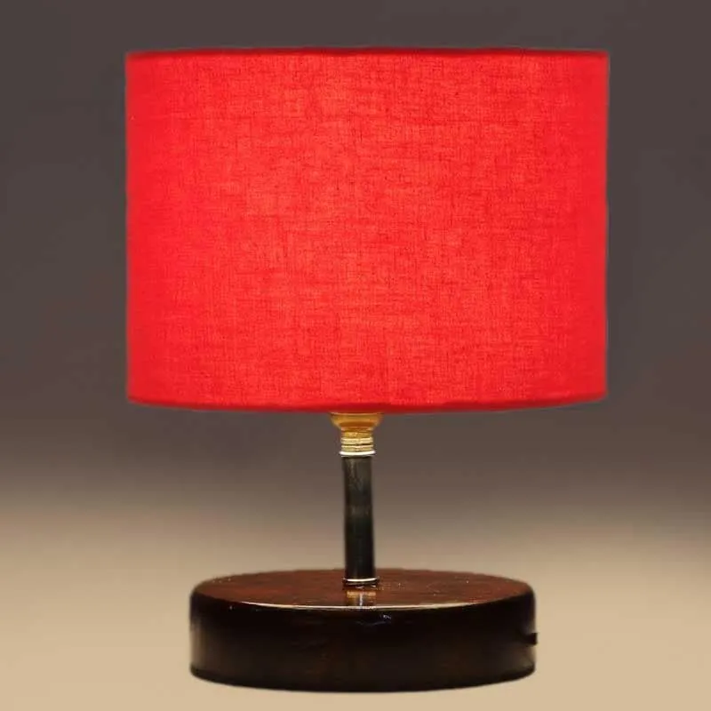 Helios Glow Fabric Table Lamp - Red,Brown media 4